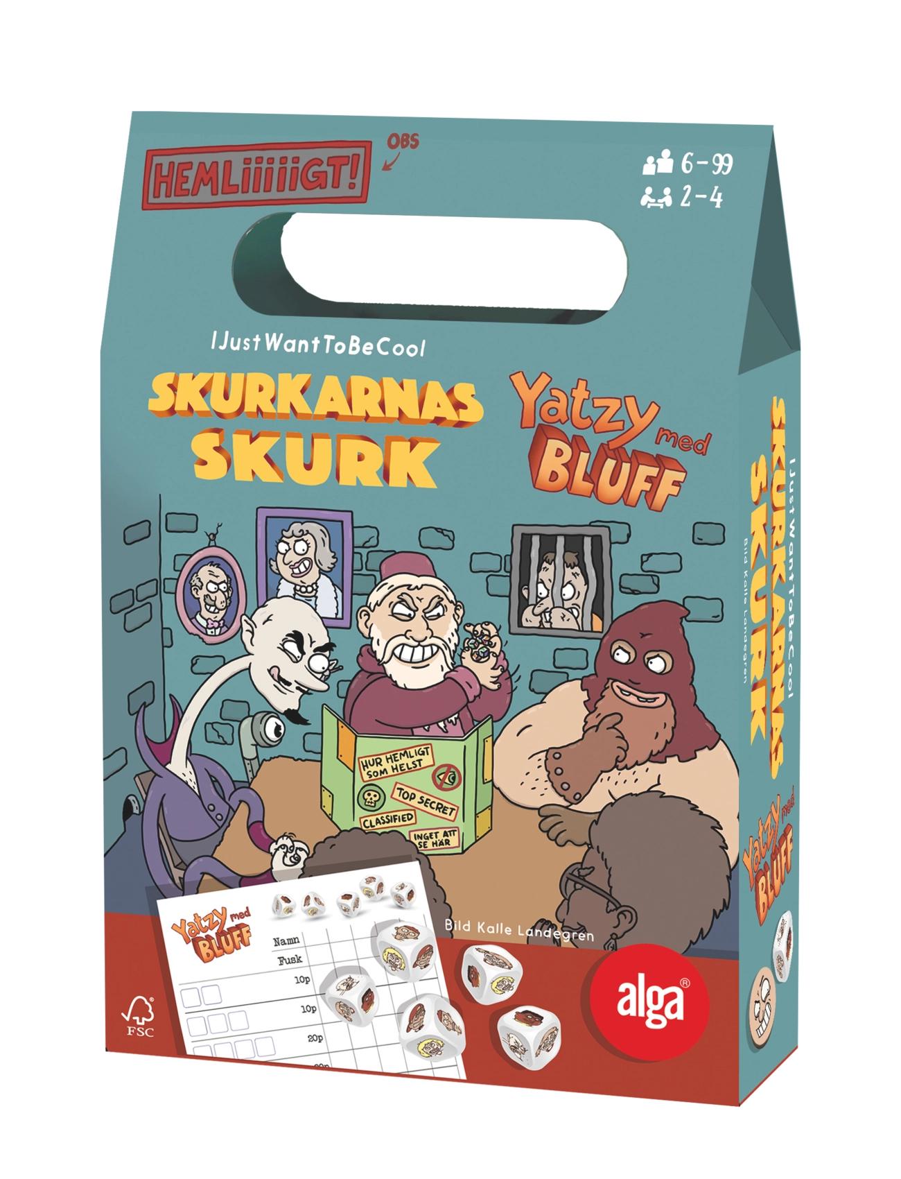 Alga Yatzy Med Bluff – Skurkarnas Skurk, SWEDISH, Multi/patterned, Spil > Brætspil, Børn