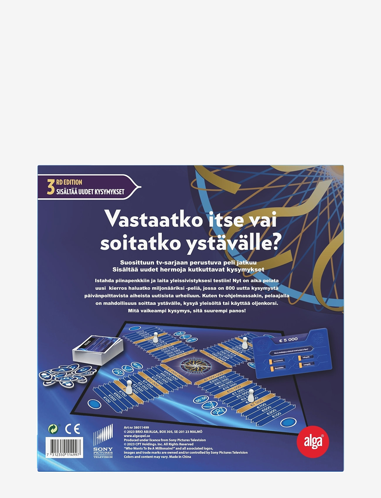 Alga - Haluatko Miljonääriksi 3 rd edition - brætspil - multi coloured - 3