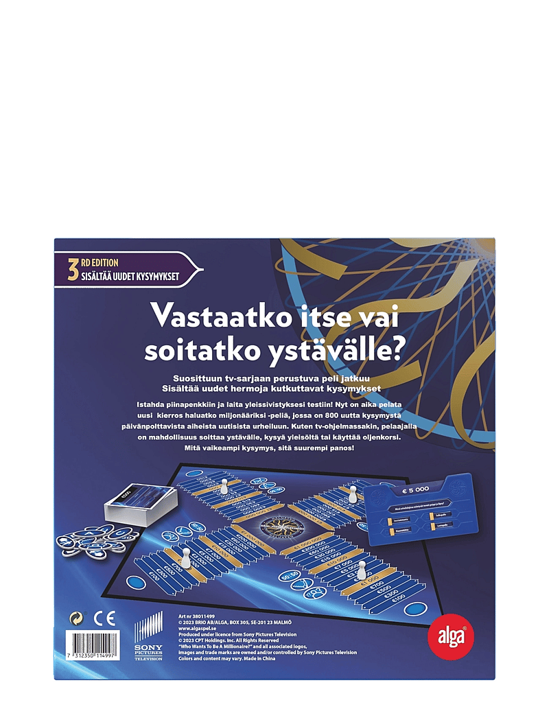 Alga - Haluatko Miljonääriksi 3 rd edition - brætspil - multi coloured - 3