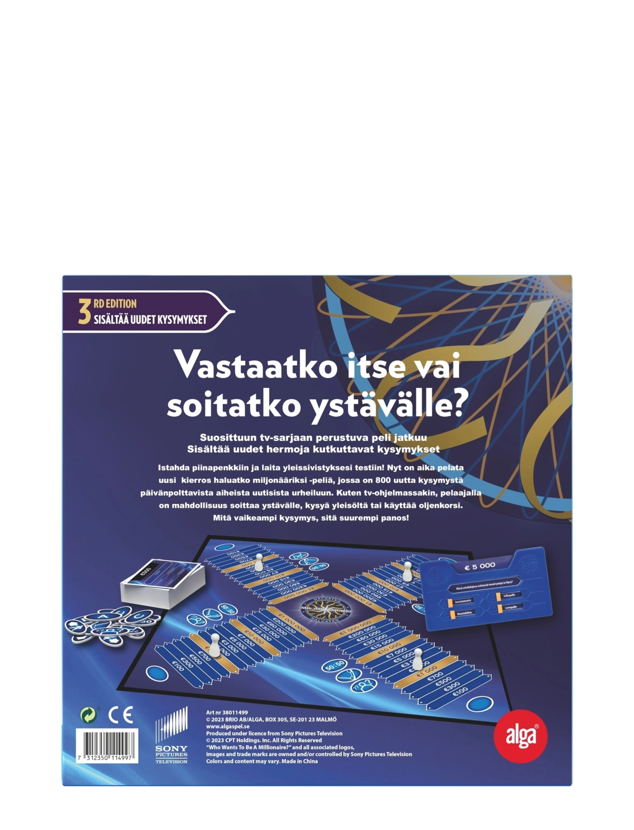 Alga - Haluatko Miljonääriksi 3 rd edition - borðspil - multi coloured - 3
