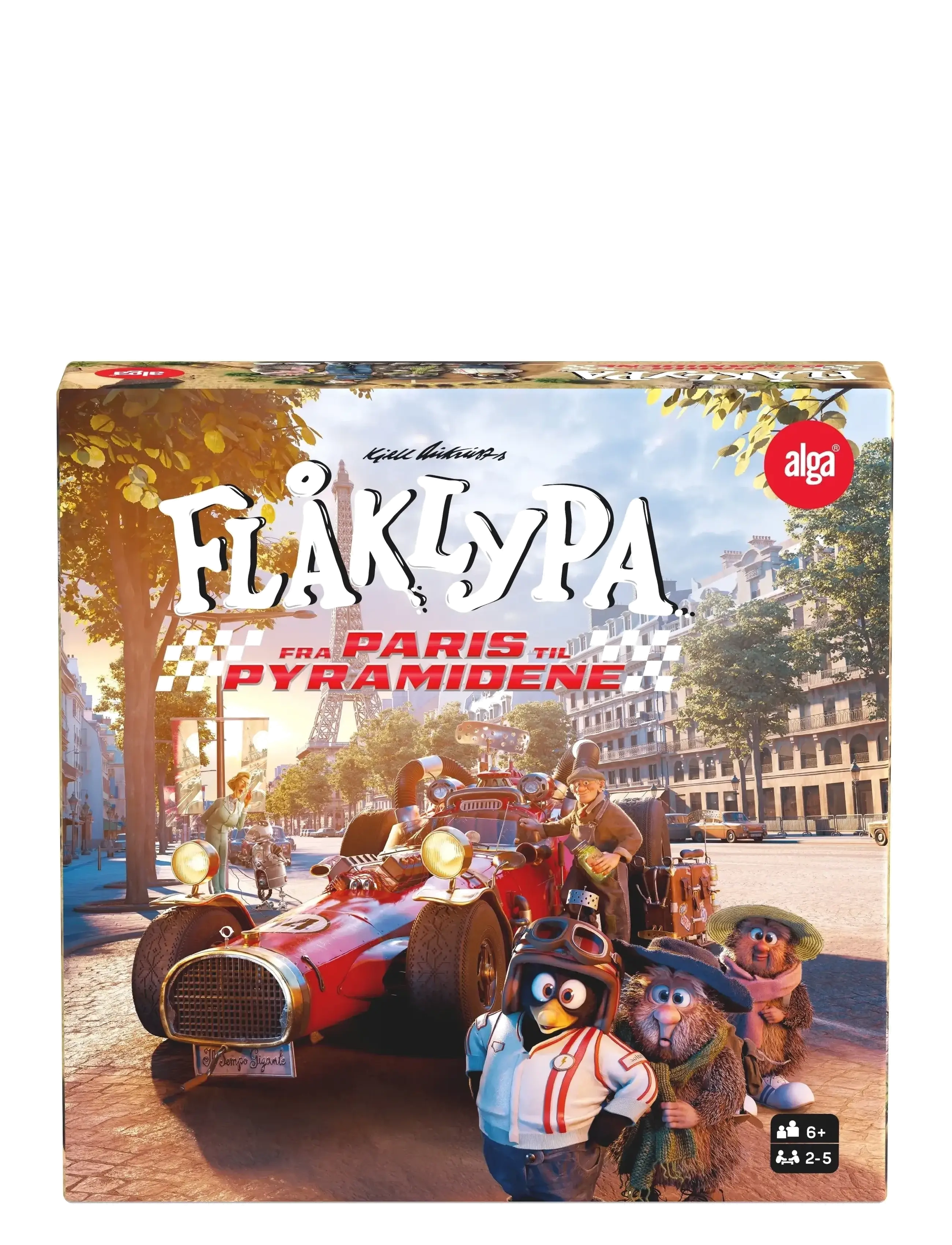 Alga Flåklypa, Børn, Board Spil, Rød, Str: NORWEGIAN