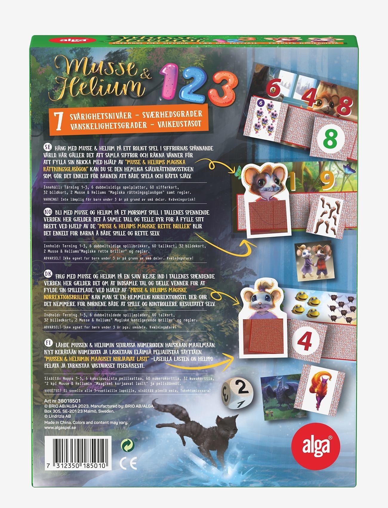 Alga - Musse & Helium 123 Nordic - board games - multi coloured - 3
