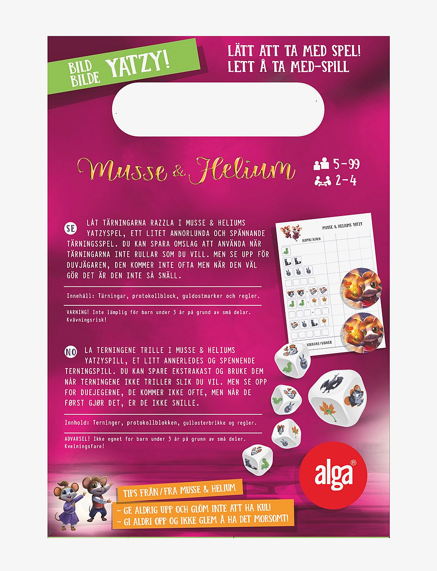 Alga - Musse & Helium Bild Yatzy - brädspel - multi coloured - 1