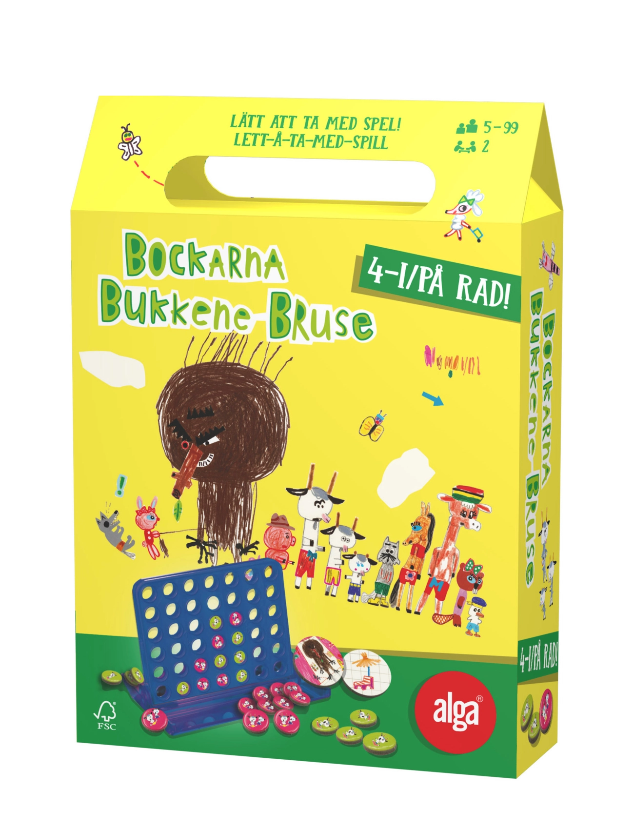 Alga Bukkene Bruse Fyra I Rad, Active Spil, Multi/mønstret, Str: SWEDISH