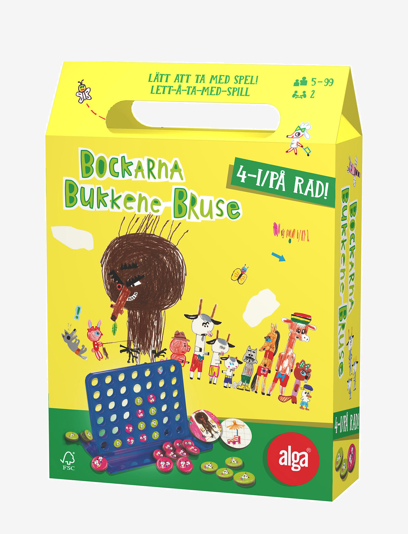 Alga - Bukkene Bruse Fyra i rad - aktive spil - multi coloured - 0