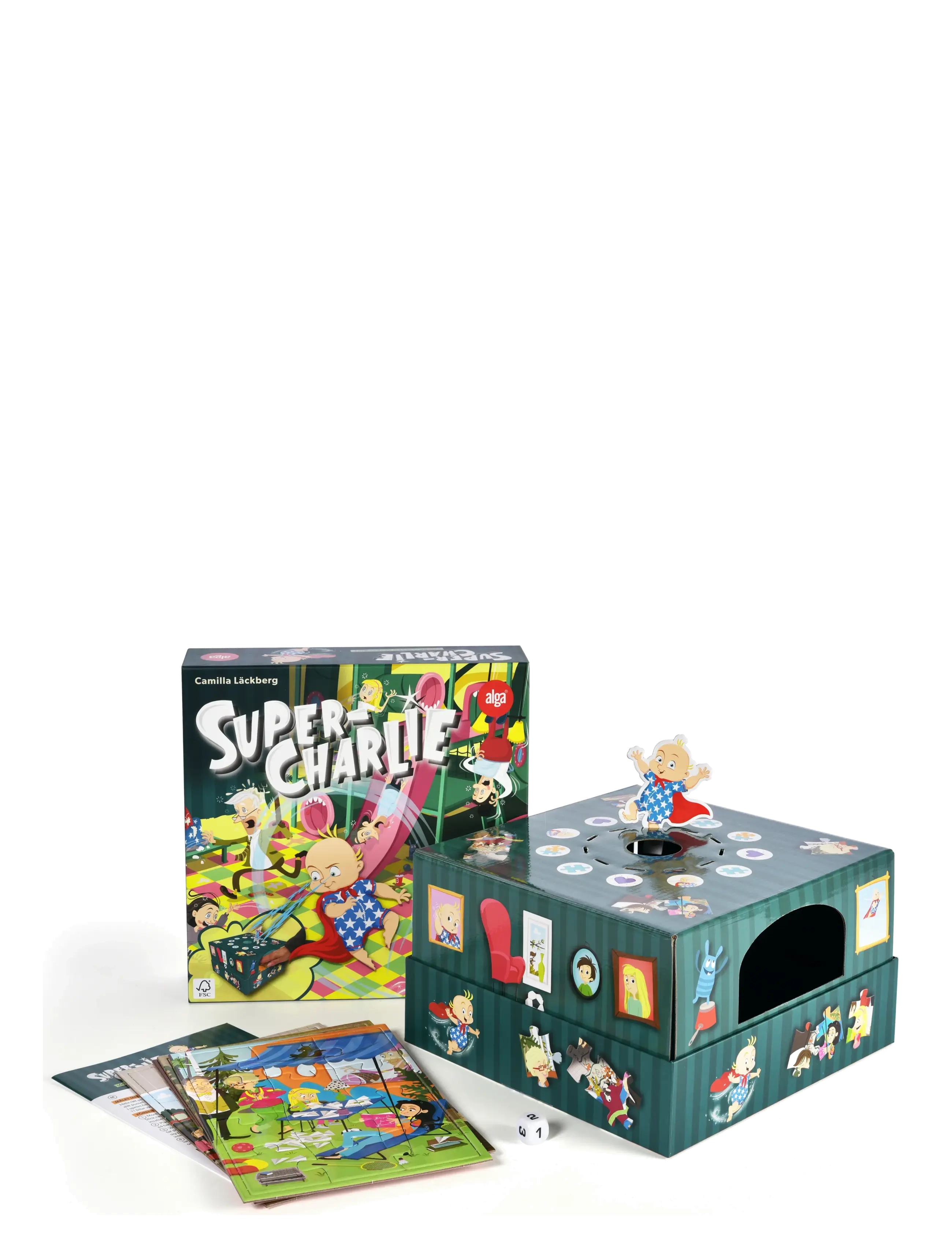 Alga Super-Charlie Brädspel, Board Spil, Multi/mønstret, Str: SWEDISH