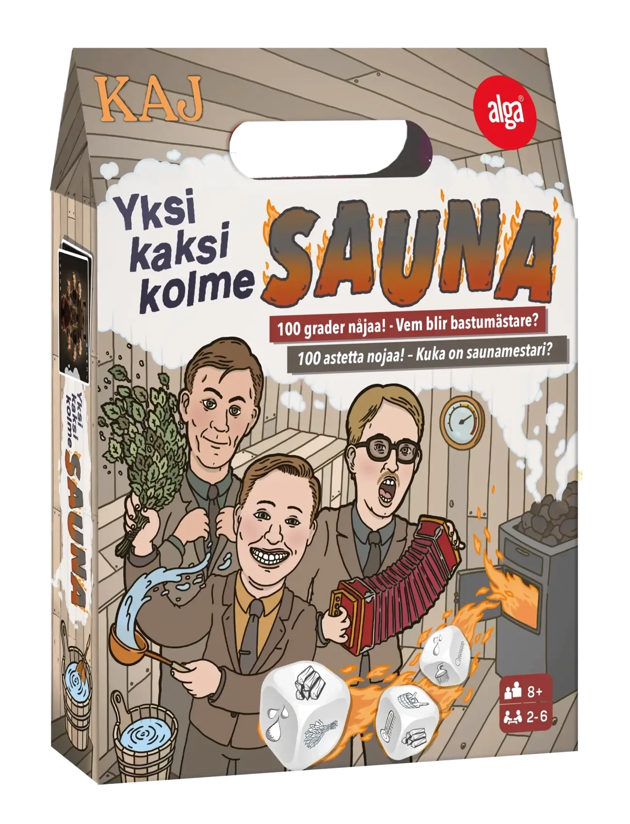 Alga Kaj Sauna Partygame, Børn, Card Spil, Multi/mønstret, Str: SWEDISH