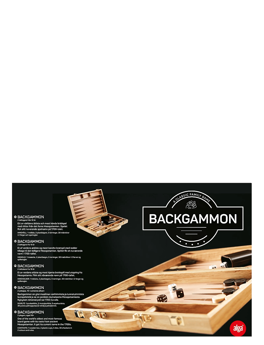 Alga - Backgammon - brädspel - multi coloured - 1