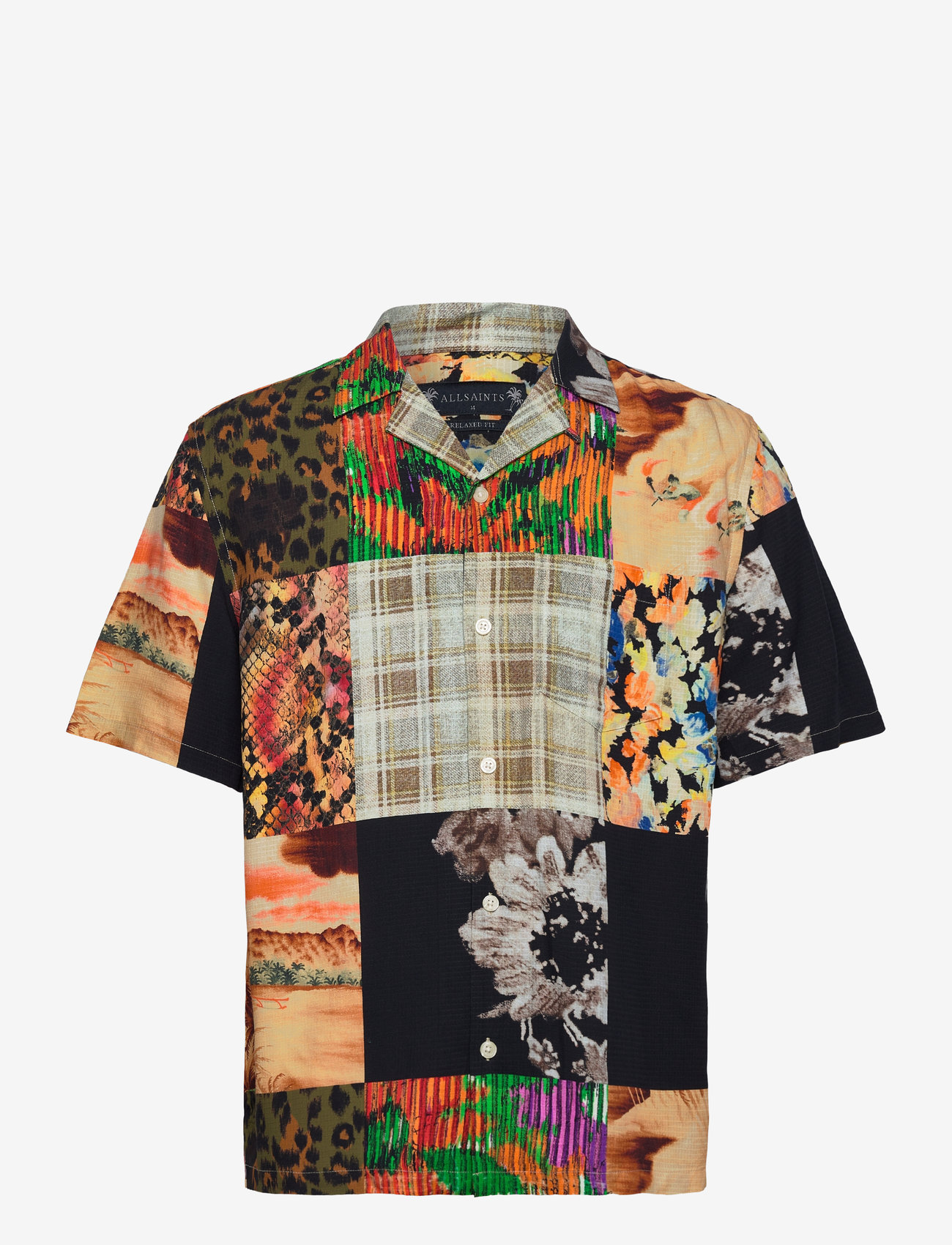 AllSaints - 24-M013SC PATCHE SS SHIRT - kurzarmhemden - 00 cadet black - 0