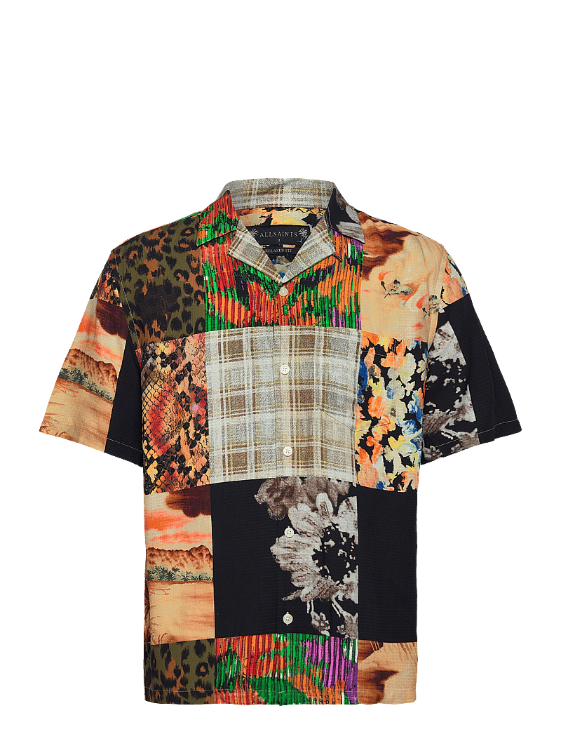 AllSaints - 24-M013SC PATCHE SS SHIRT - kurzarmhemden - 00 cadet black - 0