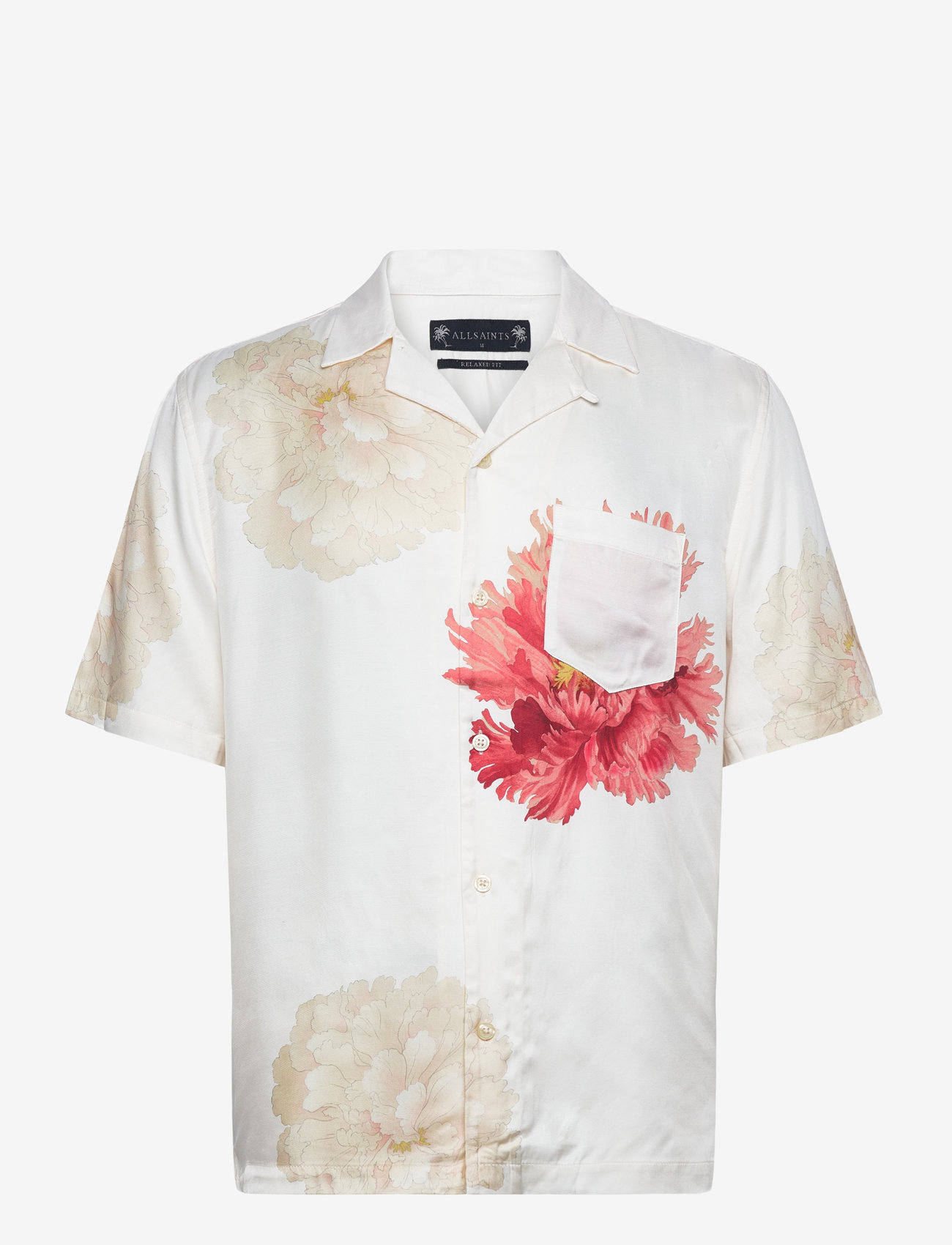 AllSaints - 24-M058SC FLEUR SS SHIRT - kortærmede skjorter - 99 white - 0