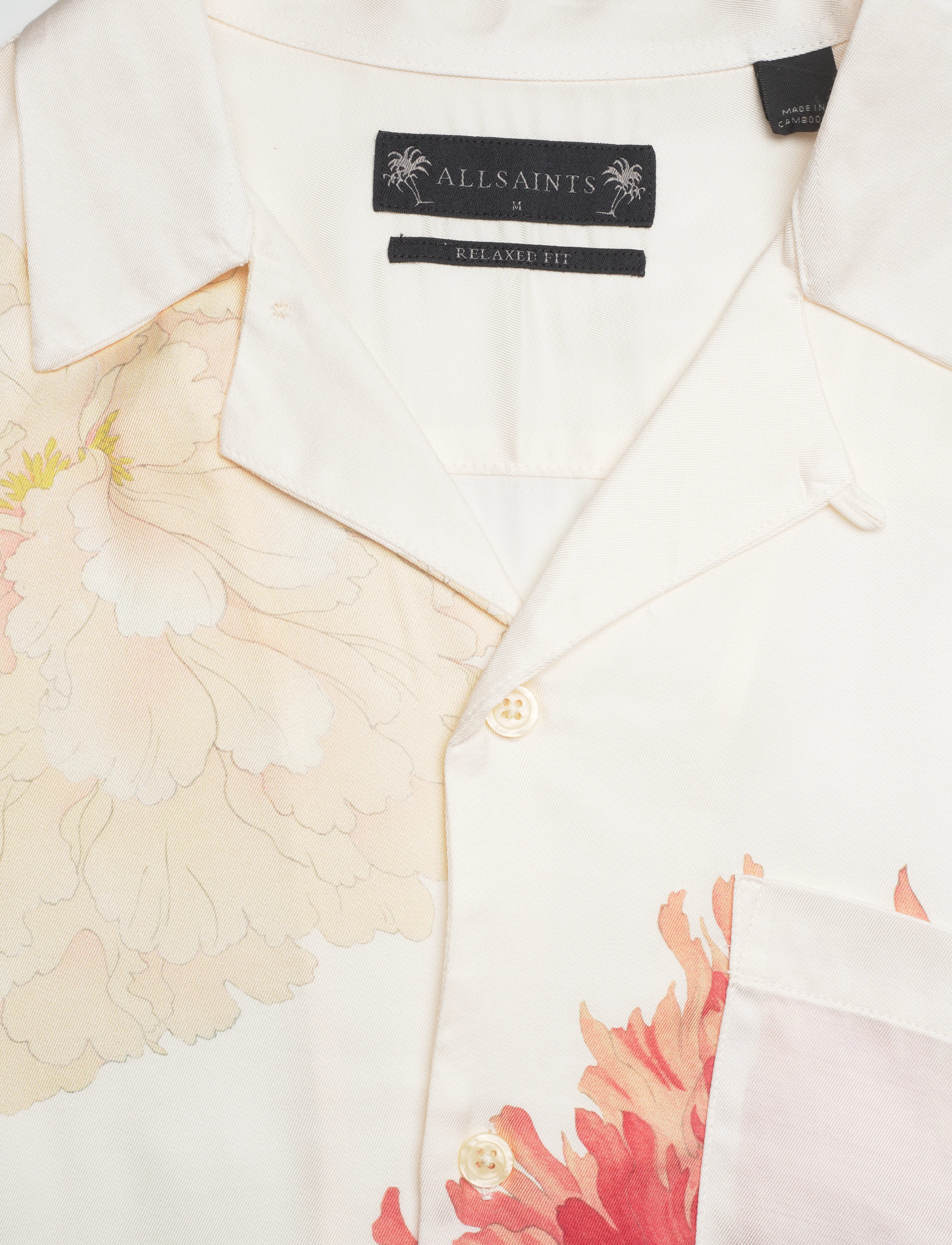 AllSaints - 24-M058SC FLEUR SS SHIRT - kortärmade skjortor - 99 white - 2