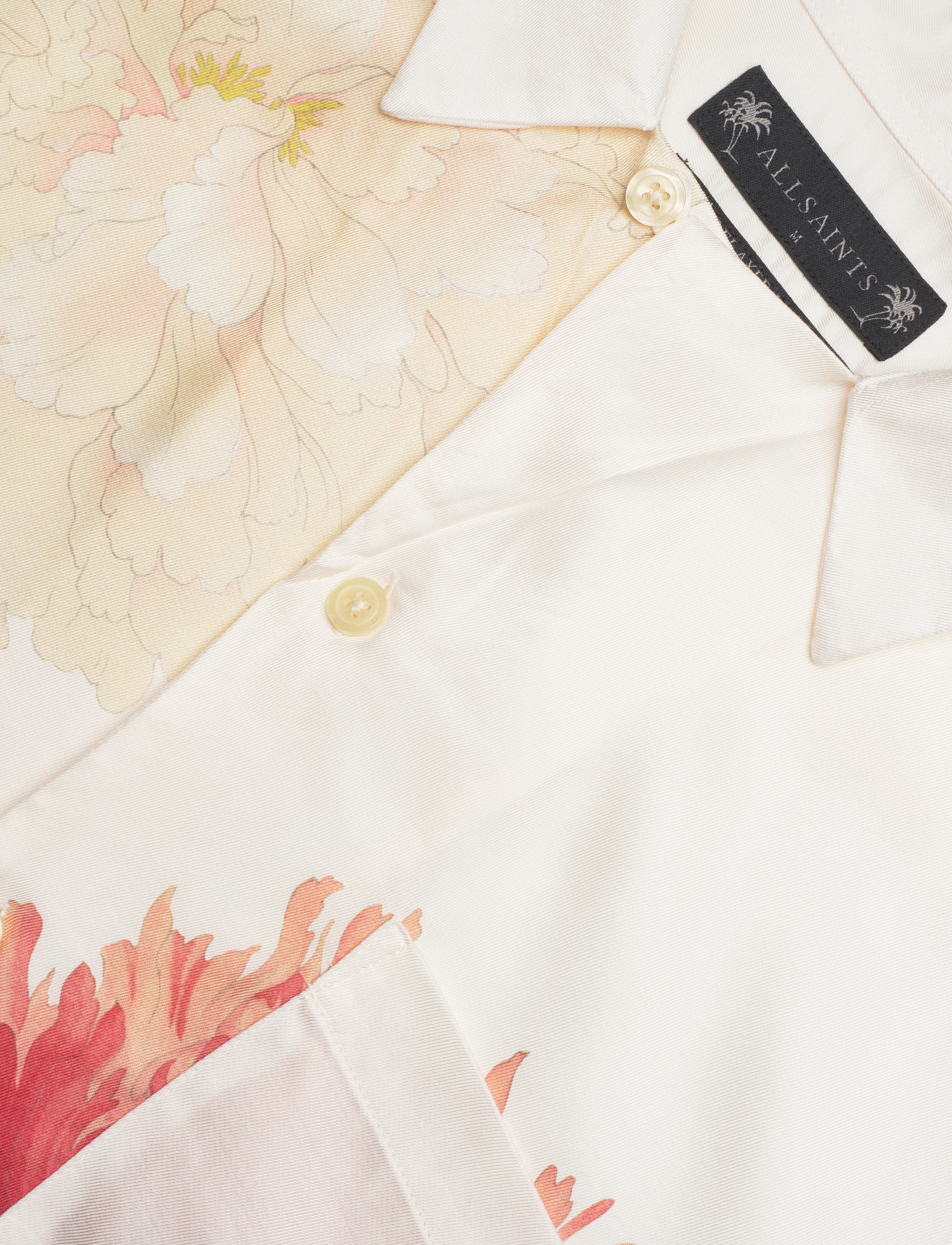 AllSaints - 24-M058SC FLEUR SS SHIRT - kortärmade skjortor - 99 white - 3