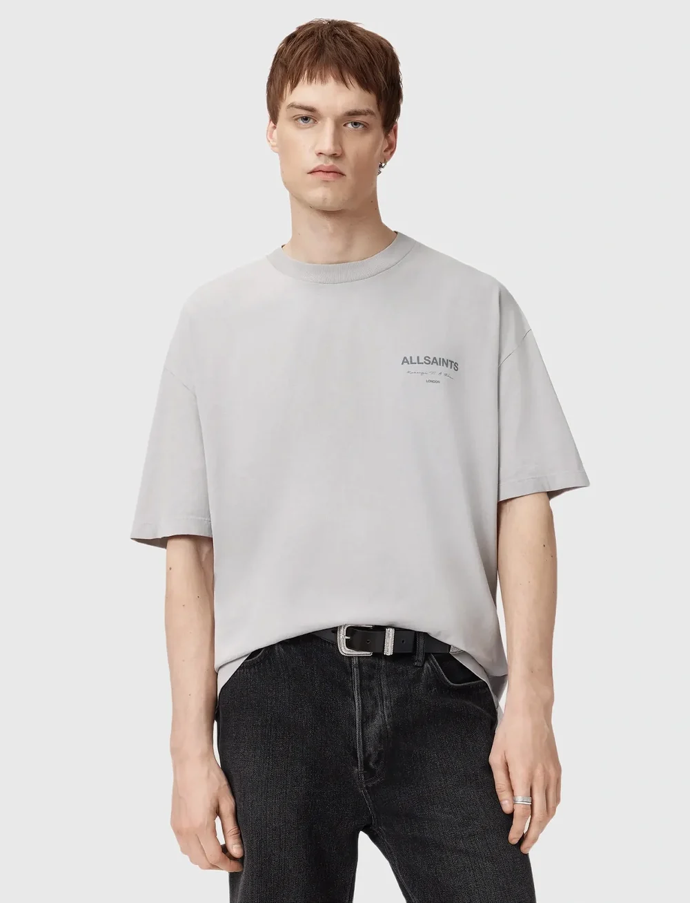 AllSaints - FUTURE SS CREW - lühikeste varrukatega t-särgid - carbon grey - 4