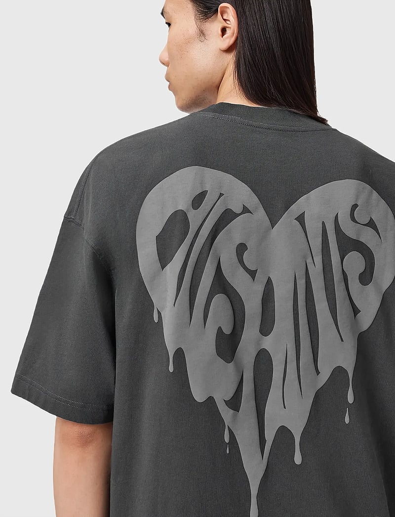 AllSaints - TRIP SS CREW - kurzärmelig - washed black - 0