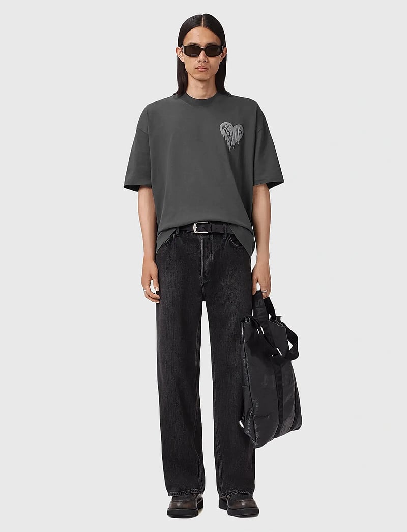 AllSaints - TRIP SS CREW - kurzärmelig - washed black - 4