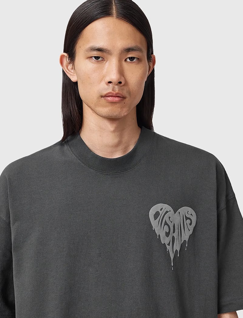 AllSaints - TRIP SS CREW - kurzärmelig - washed black - 5