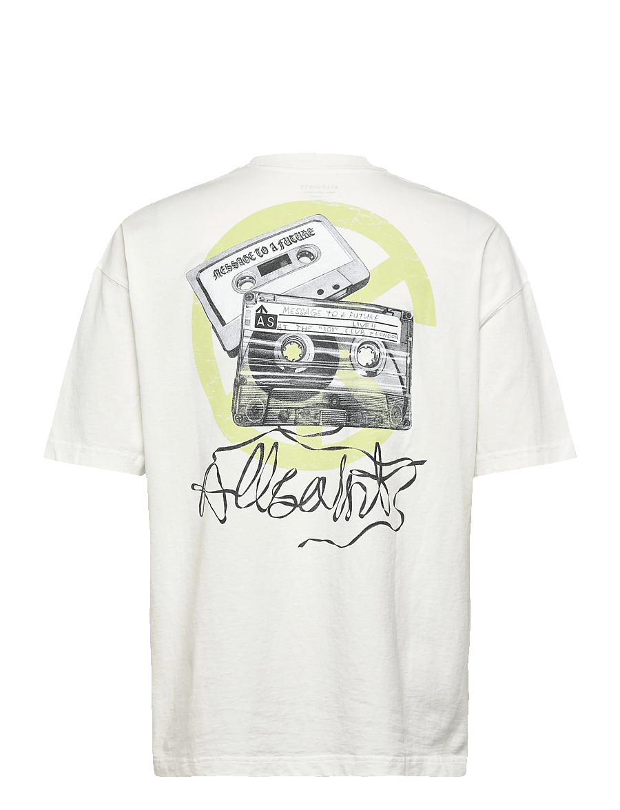 AllSaints - REEL SS CREW - lühikeste varrukatega t-särgid - chalk white - 2