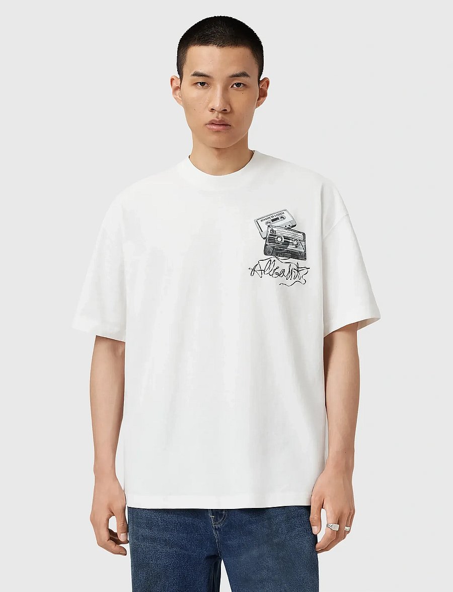 AllSaints - REEL SS CREW - lühikeste varrukatega t-särgid - chalk white - 3
