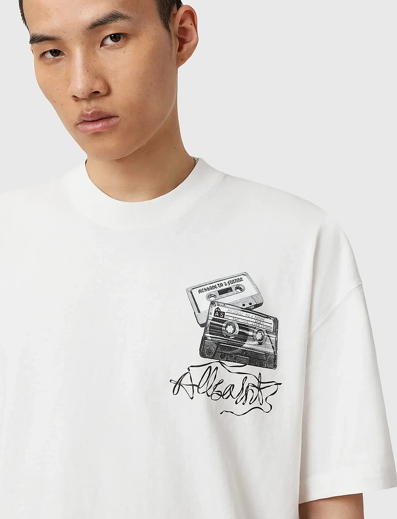 AllSaints - REEL SS CREW - kortärmade t-shirts - chalk white - 5