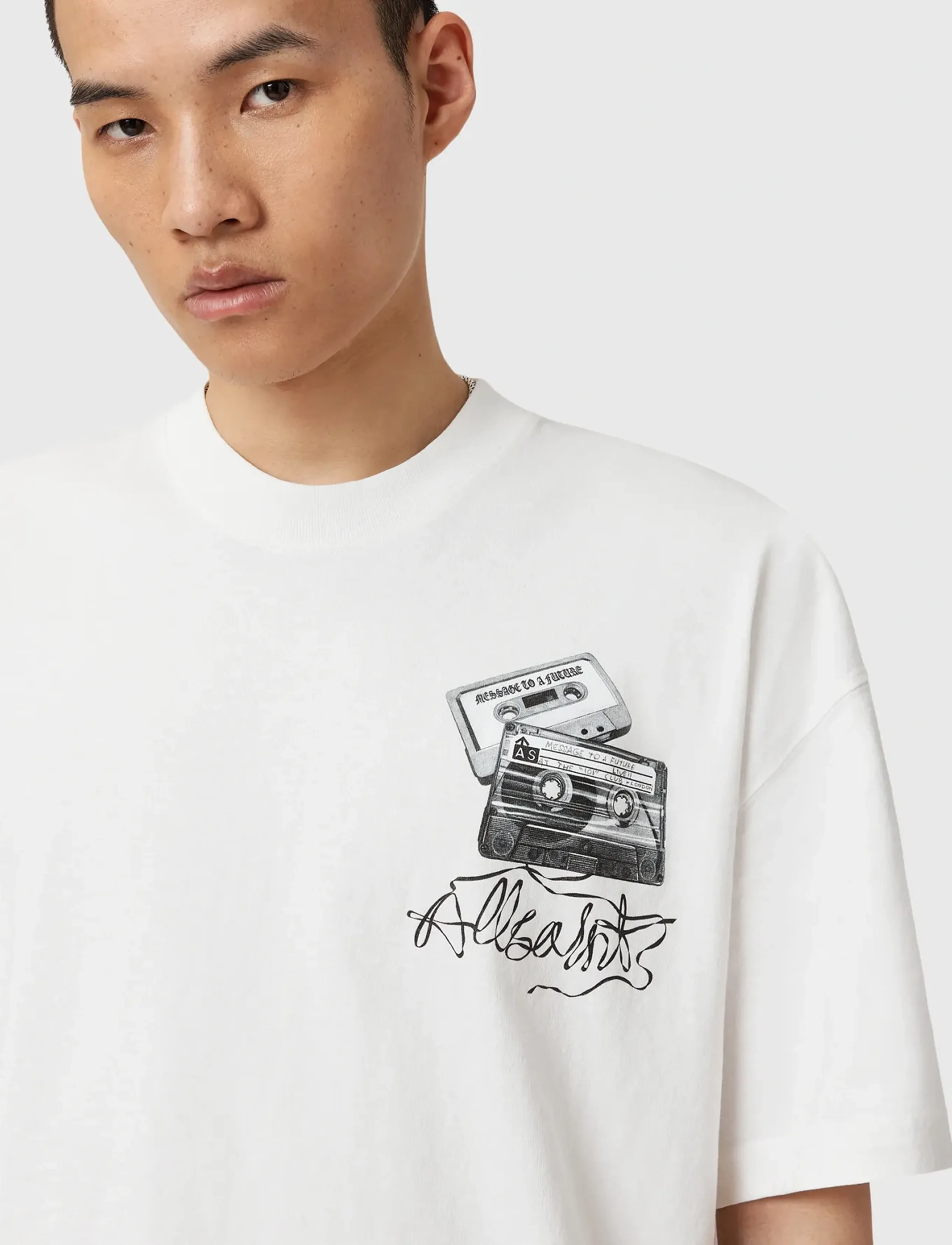 AllSaints - REEL SS CREW - kurzärmelige - chalk white - 5