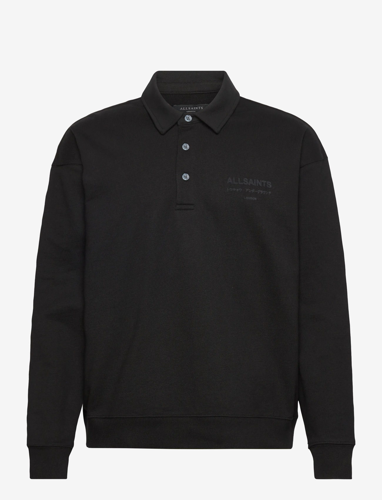 AllSaints - XANDER SWEAT POLO - dressipluusid - jet black - 1