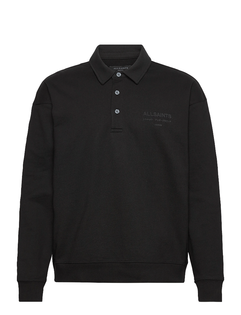 AllSaints - XANDER SWEAT POLO - dressipluusid - jet black - 1