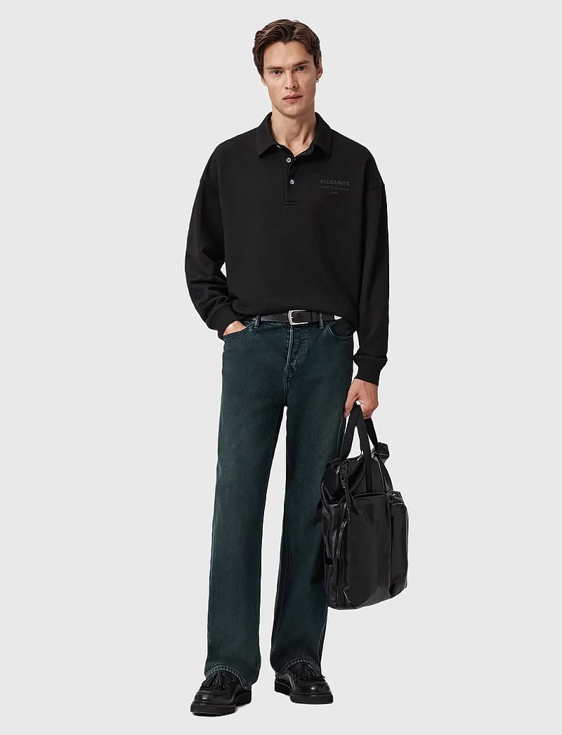 AllSaints - XANDER SWEAT POLO - dressipluusid - jet black - 0