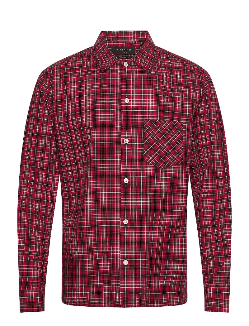 AllSaints - FELIX LS SHIRT - karierte hemden - claret red - 1