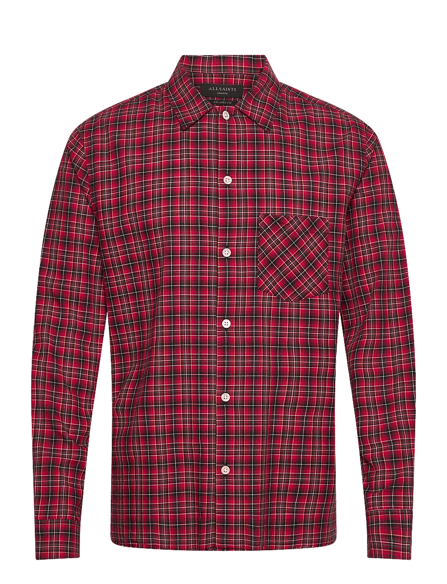 AllSaints - FELIX LS SHIRT - ruudulised särgid - claret red - 1