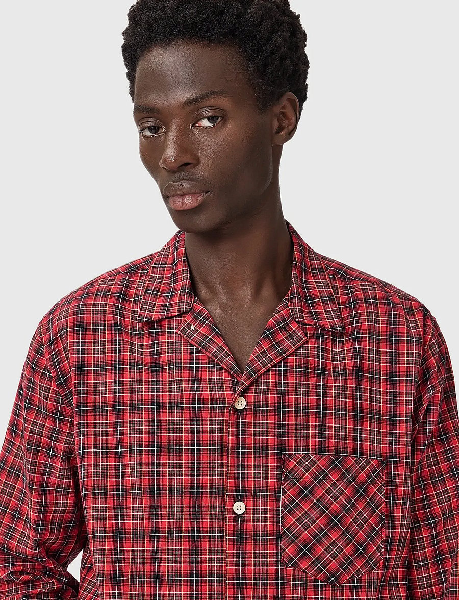 AllSaints - FELIX LS SHIRT - ruudulised särgid - claret red - 5