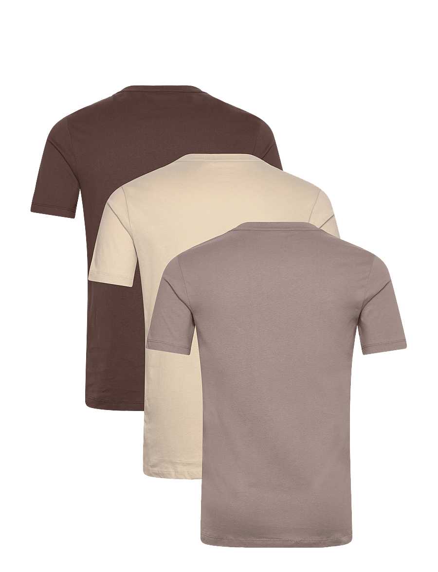 AllSaints - BRACE SS CREW 3 PK - kortärmade t-shirts - grey / ganache / brown - 1
