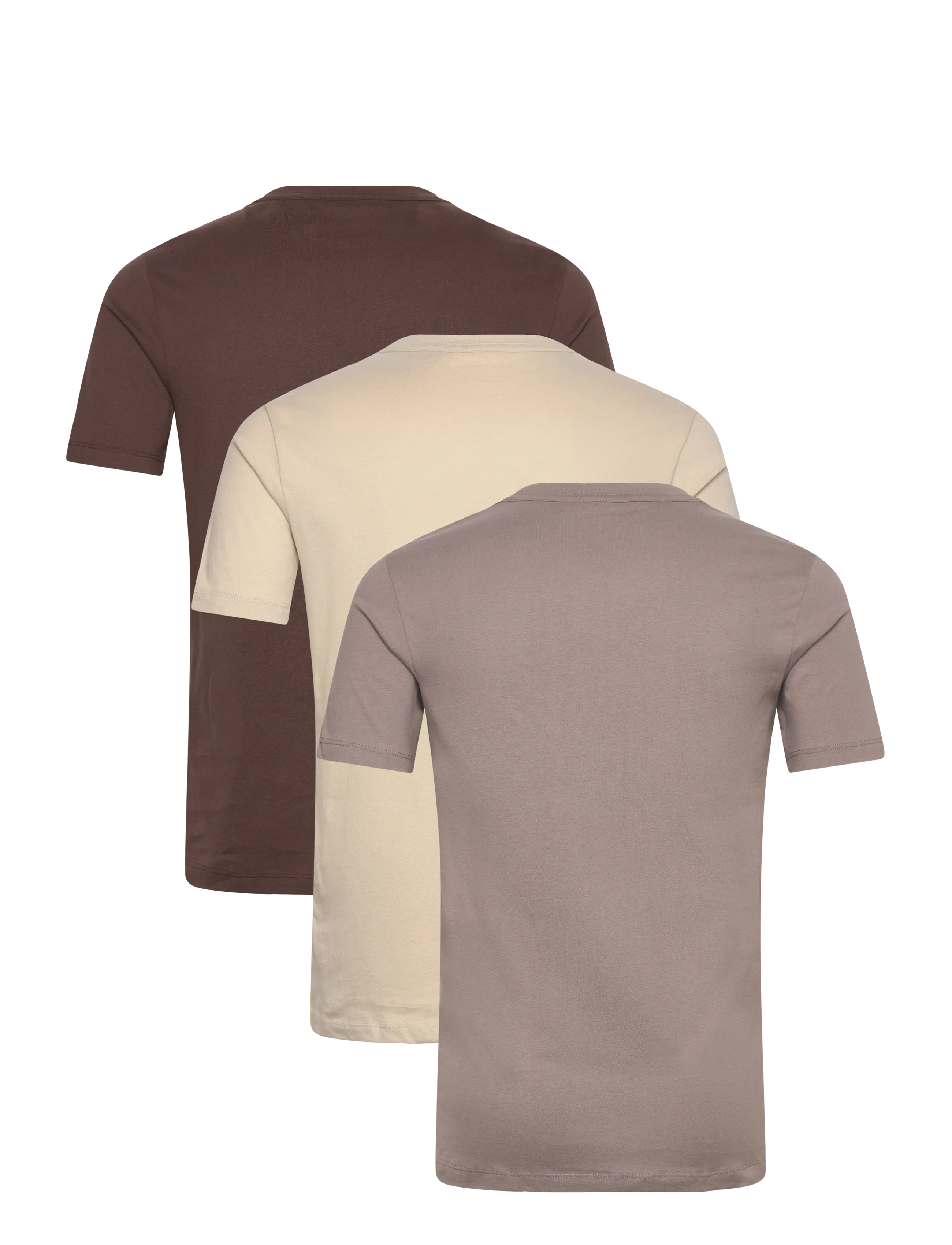 AllSaints - BRACE SS CREW 3 PK - kortærmede t-shirts - grey / ganache / brown - 1