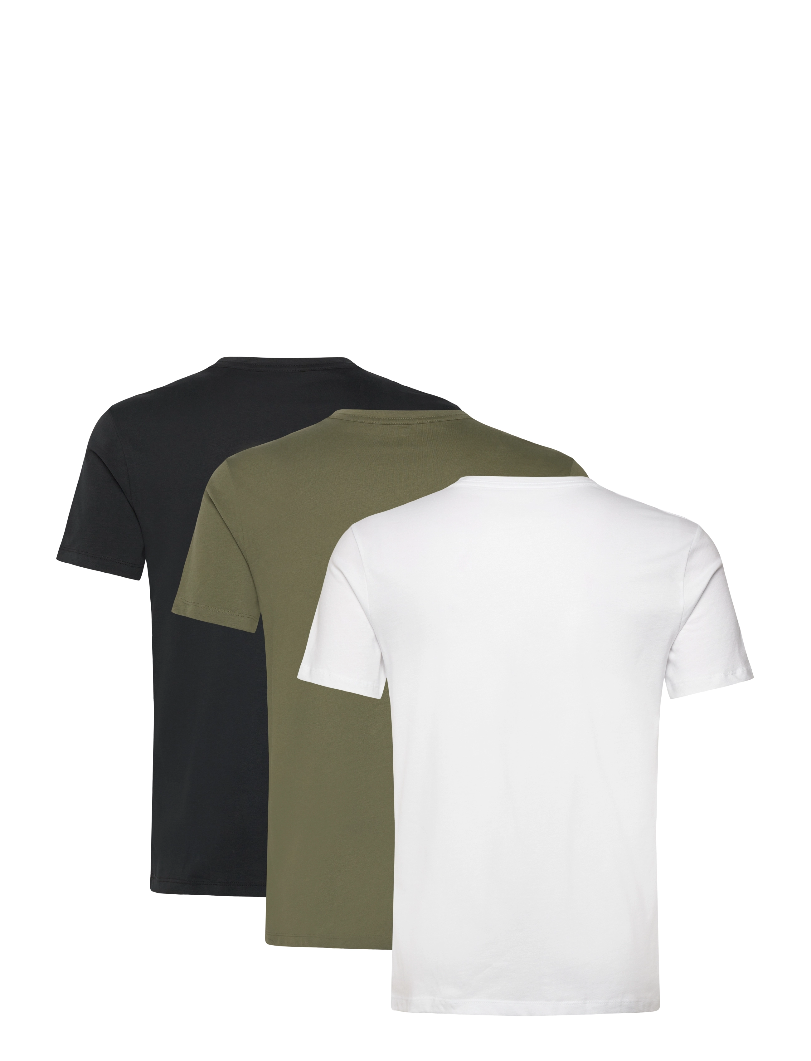 AllSaints - BRACE SS CREW 3 PK - lyhythihaiset - zz opt wht/green/blk - 2
