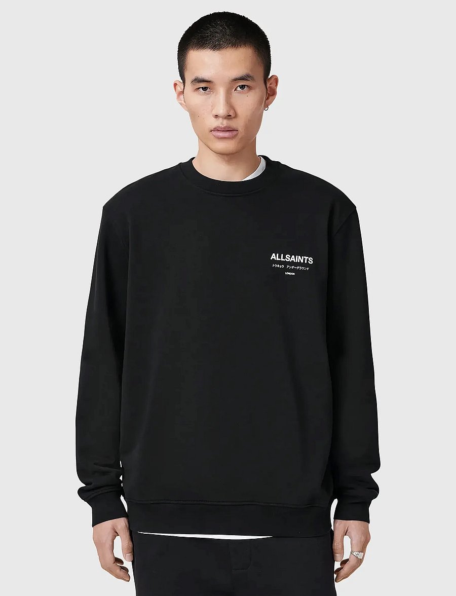 AllSaints - UNDERGROUND CREW - sweatshirts - 01 jet black - 0