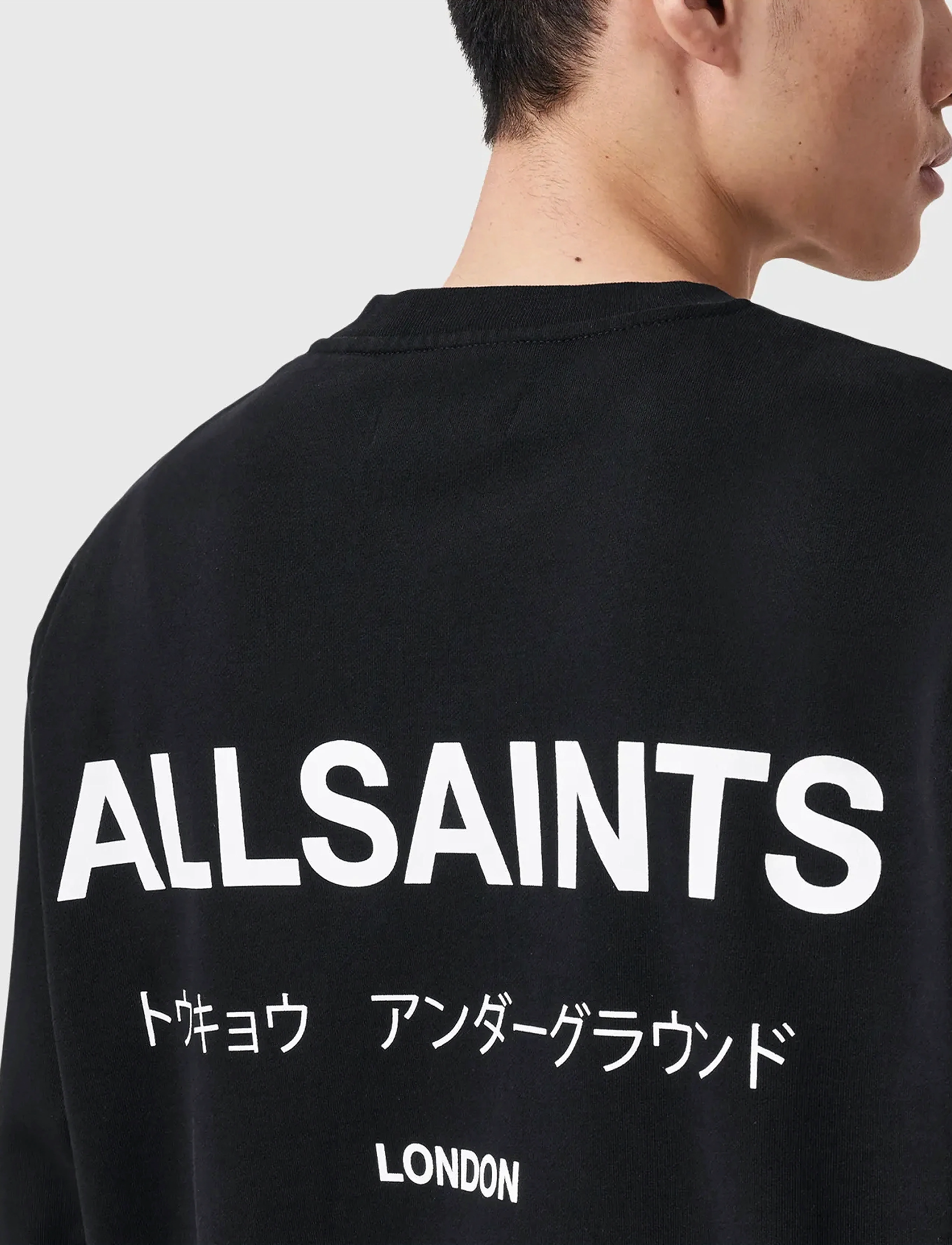 AllSaints - UNDERGROUND CREW - sweatshirts - 01 jet black - 3