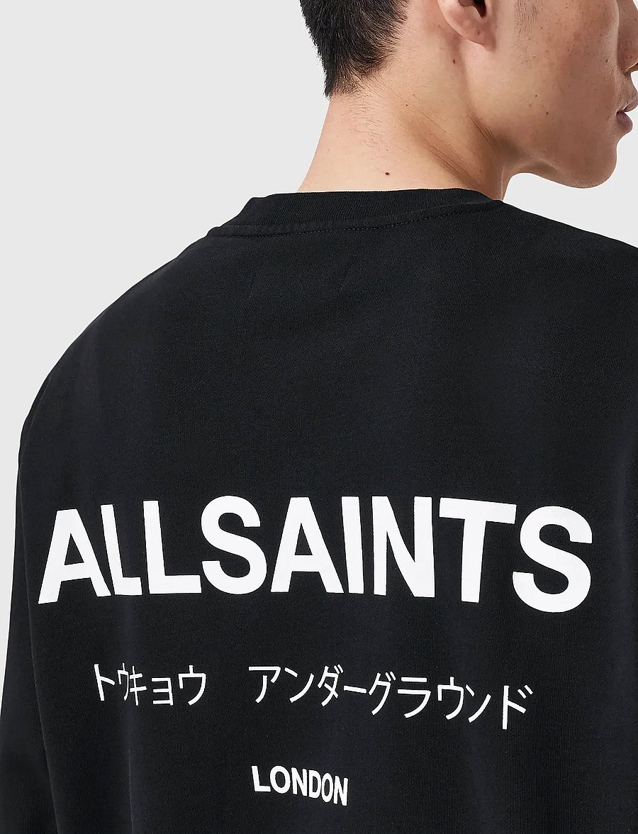 AllSaints - UNDERGROUND CREW - sweatshirts - 01 jet black - 3