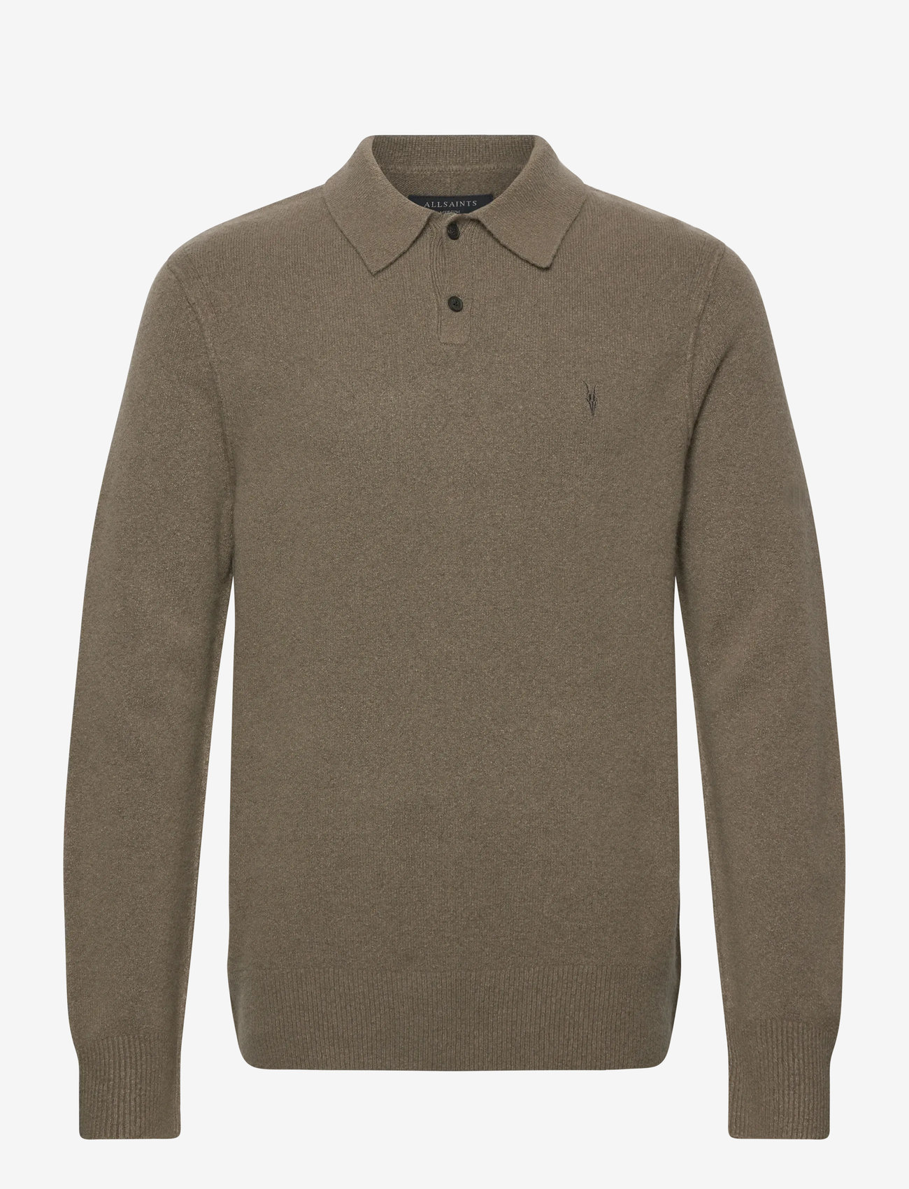 AllSaints statten ls polo - Swetry - DUSKY GREEN / khaki/green