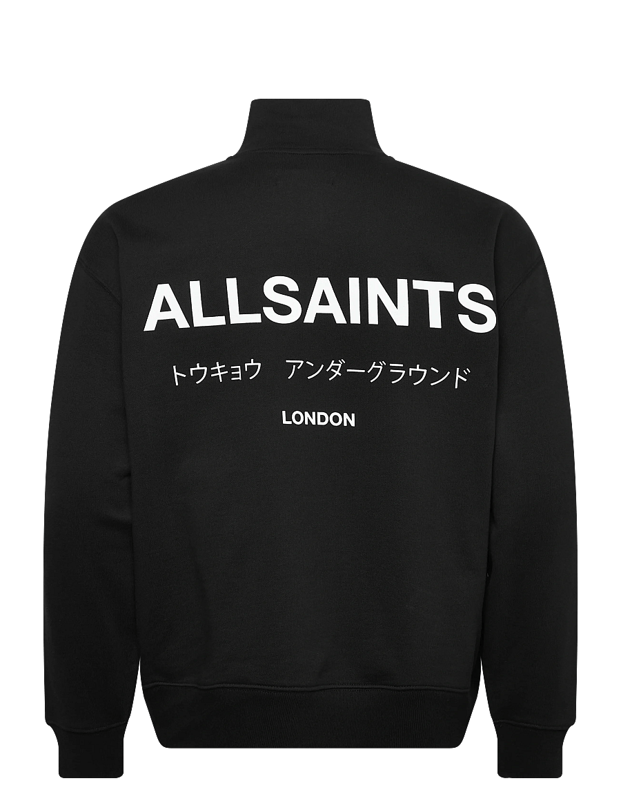 AllSaints - UNDERGROUND HALF ZIP - sweatshirts - jet black - 2