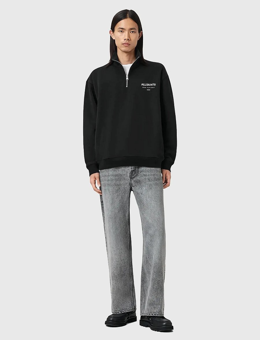 AllSaints - UNDERGROUND HALF ZIP - sweatshirts - jet black - 4