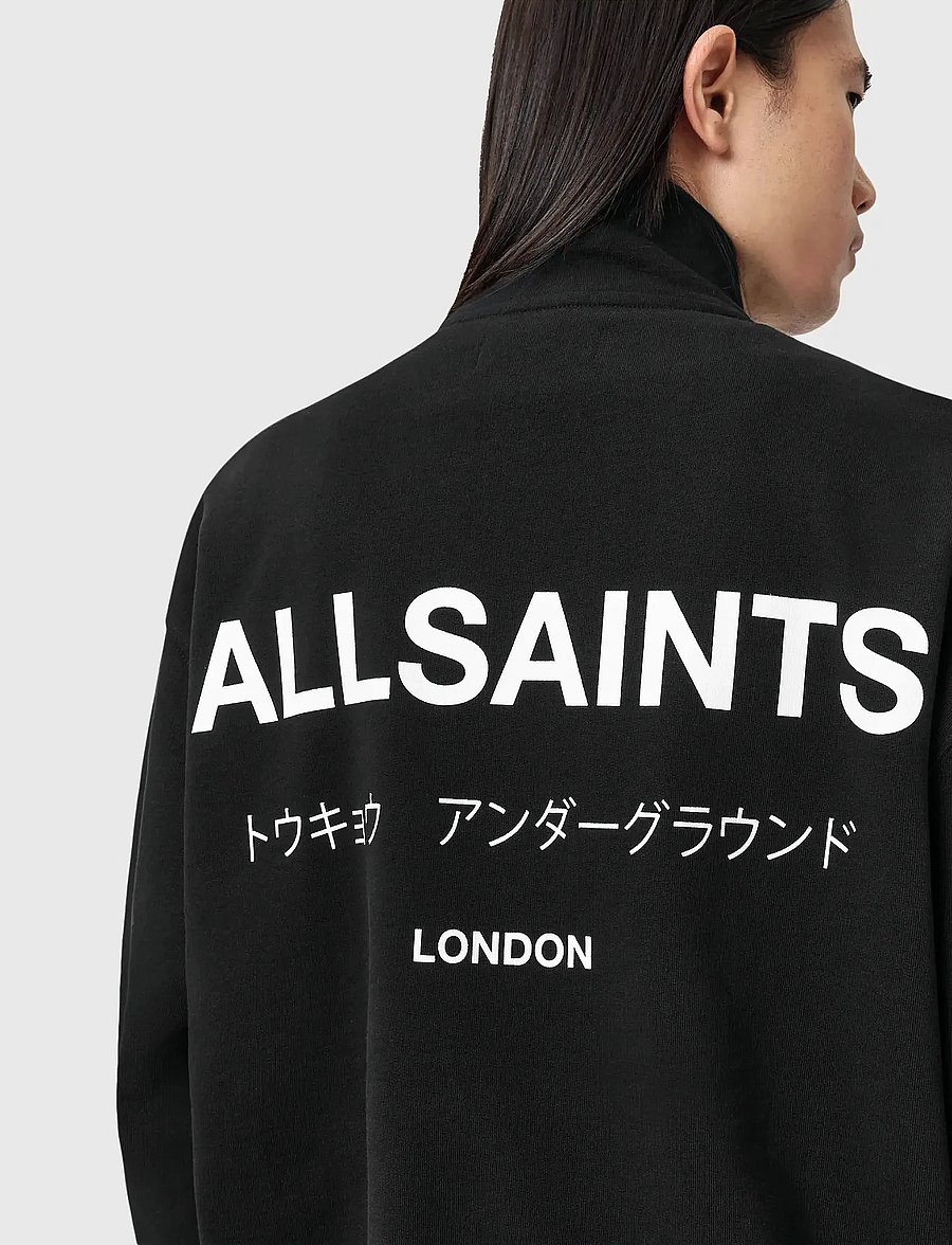 AllSaints - UNDERGROUND HALF ZIP - sweatshirts - jet black - 5