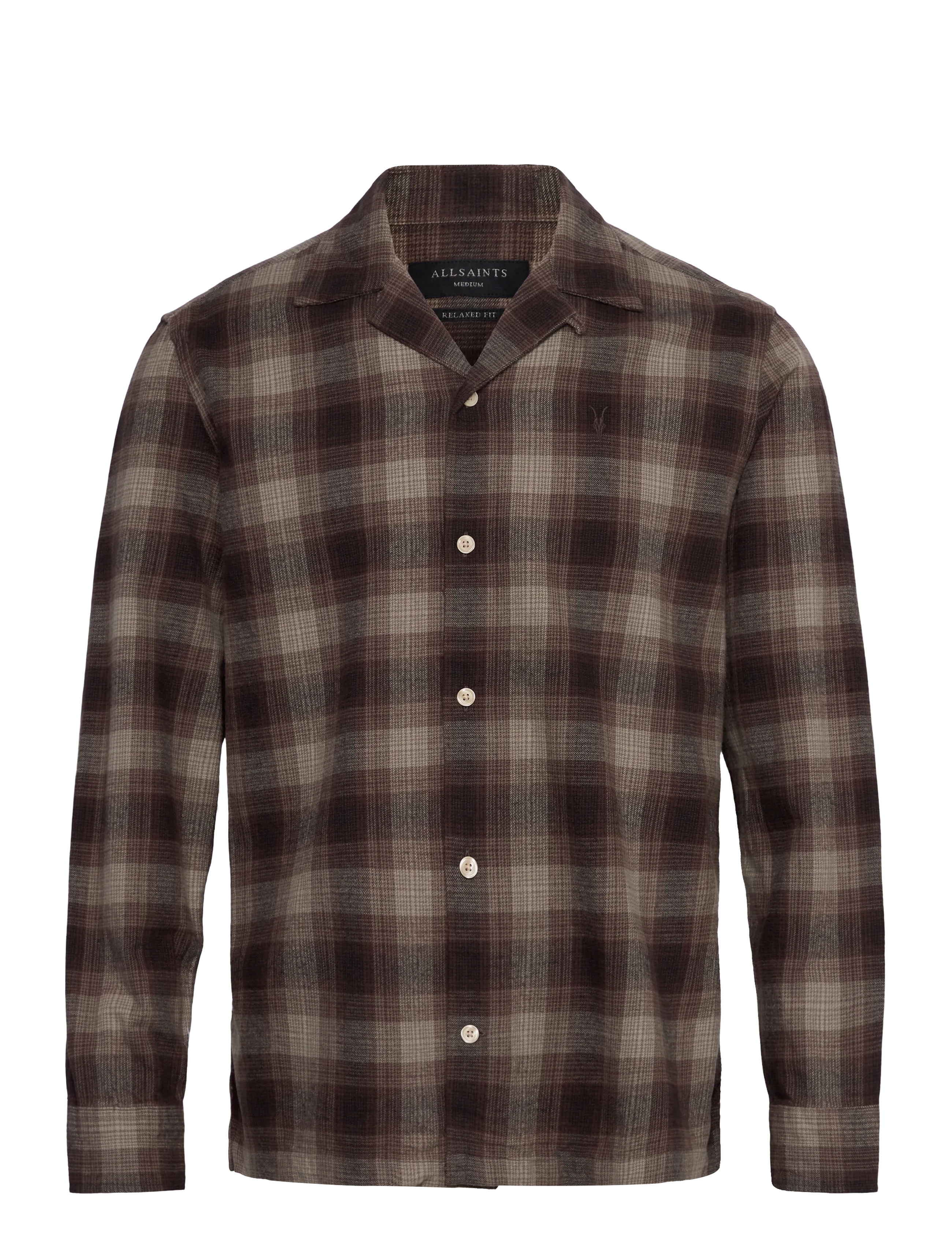 ALLSAINTS Iniko Ls Shirt Braun - S - Herren