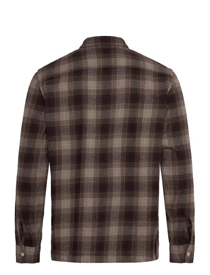AllSaints - INIKO LS SHIRT - ternede skjorter - mole brown - 2