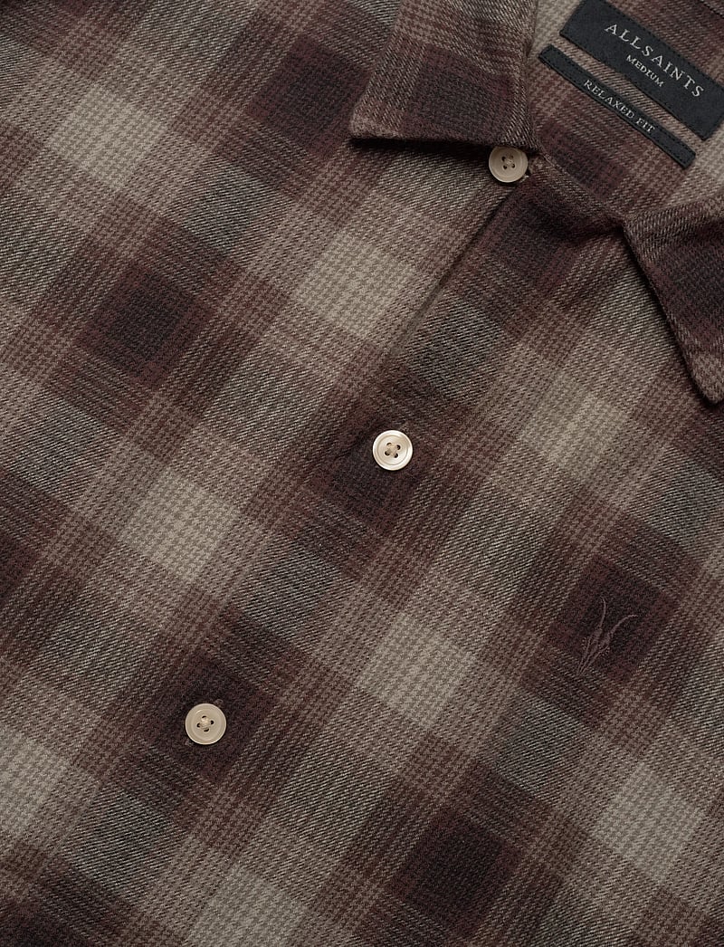 AllSaints - INIKO LS SHIRT - ternede skjorter - mole brown - 4