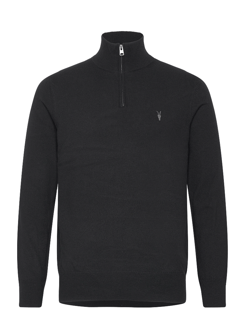 AllSaints - kilburn zip funnel - half zip-tröjor - black - 0