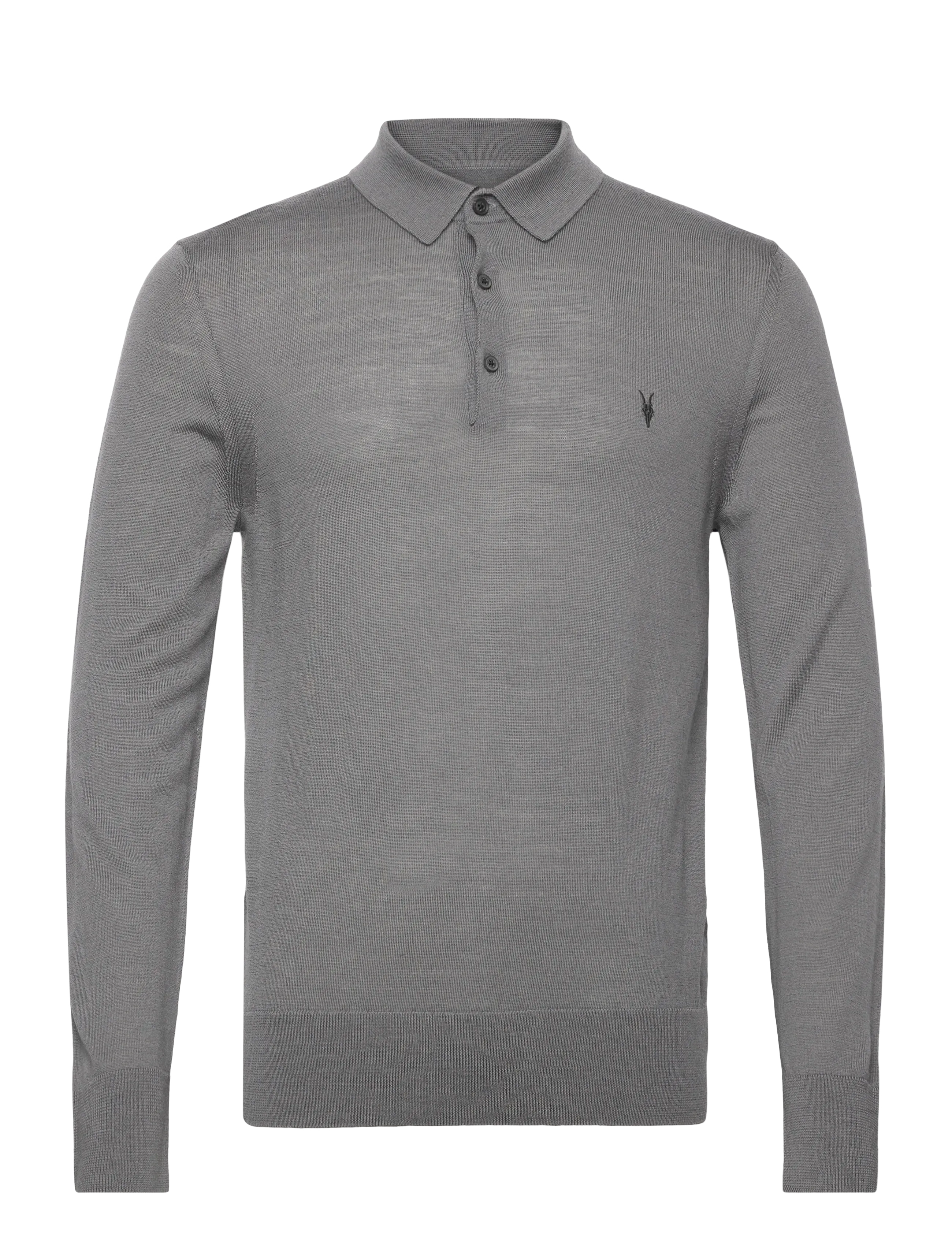 AllSaints MODE MERINO LS POLO - AllSaints - ASHER GREY / grey