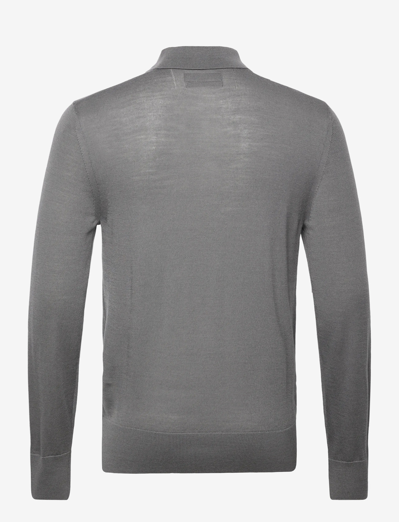 AllSaints - mode merino ls polo - sügisesed riided - asher grey - 1