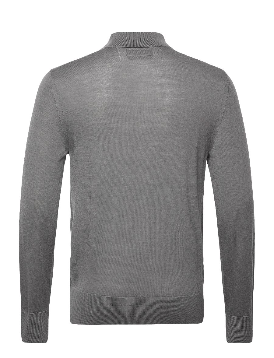 AllSaints - MODE MERINO LS POLO - polos en tricot à manches longues - asher grey - 1