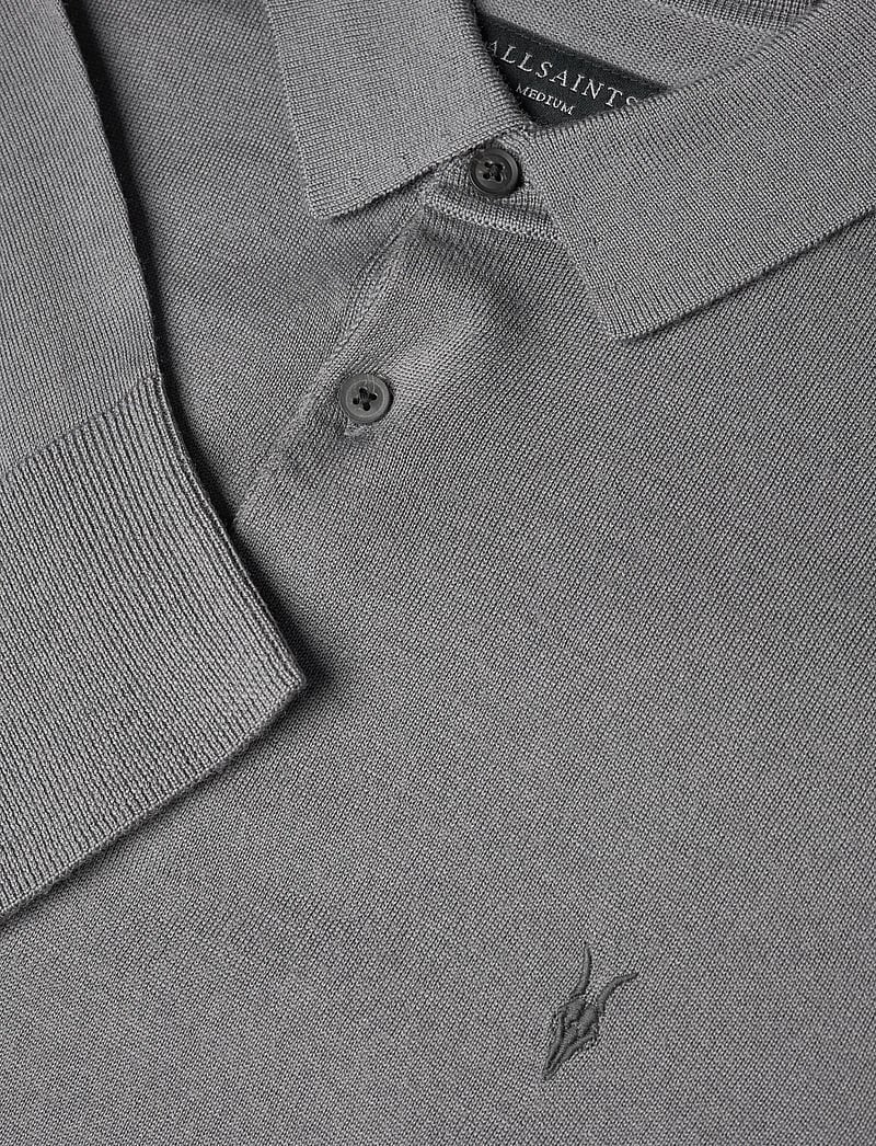 AllSaints - mode merino ls polo - gestrickte polohemden - asher grey - 2