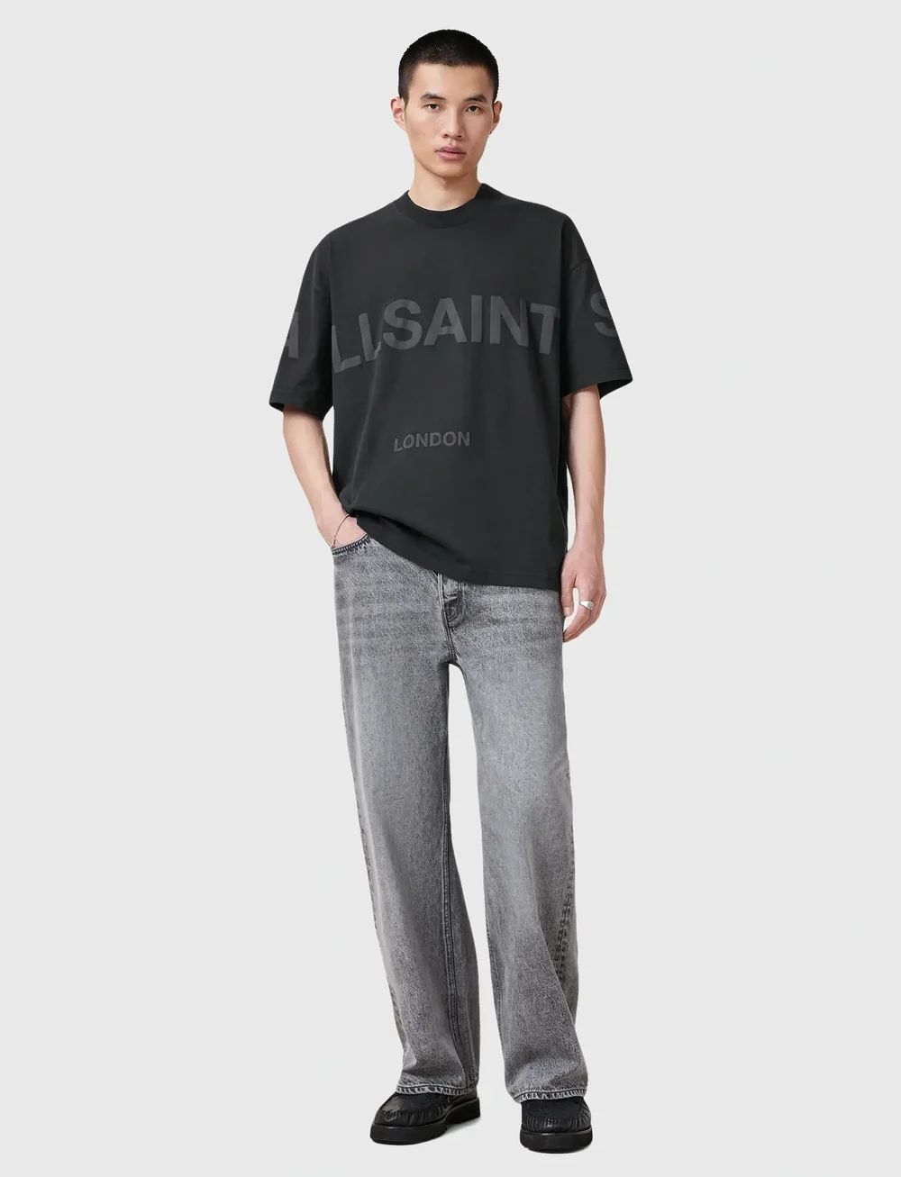 AllSaints - BIGGY - kurzärmelig - 01 jet black - 5